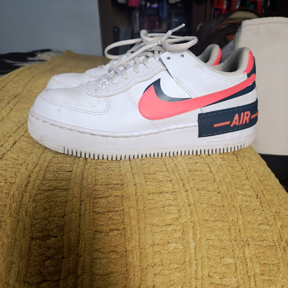 White and Pink Nike Air Sneakers